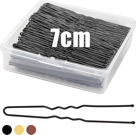 200PCS Hair Pins For Buns 7cm U Shaped Hair Pins Long Bobby Pins Black