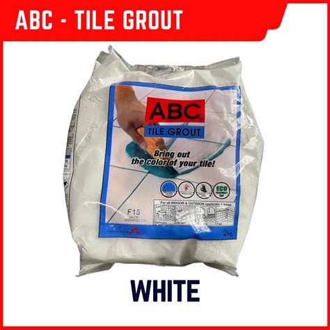 1 Pack 2kg ABC Tile Grout Available In White Or Gray Shopee