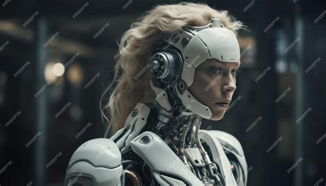 Premium AI Image | Robot android woman