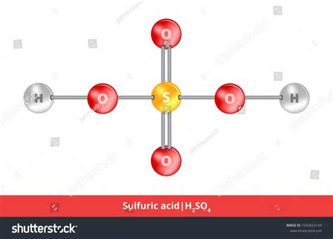 Sulfuric Acid Structure - Educational Vector Model