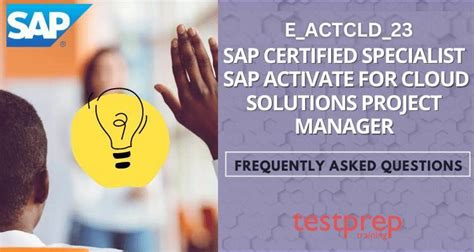 E Actcld Sap Certified Specialist Sap Activate For Cloud