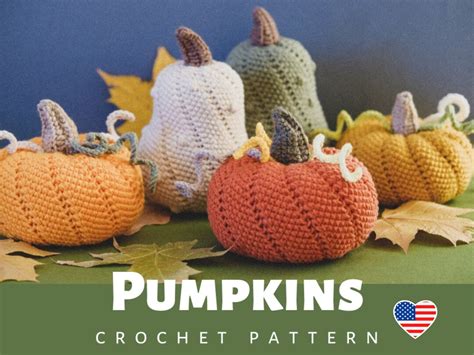 PATTERN Pumpkins Crochet Halloween Decor - Etsy