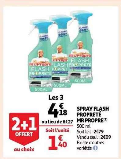 Promo Spray Flash Propret Mr Propre Chez Auchan Icatalogue Fr