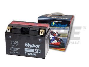 UNIBAT CT12A BS 12V 10Ah AGM Motorcycle Battery Batyre