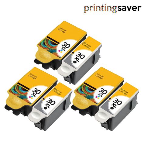 6 Ink Cartridge For Kodak 30 Xl Esp C310 C315 C110 C115 12 32 Hero 3