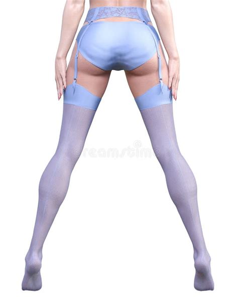 Beautiful Woman In Lingerie And Stockings Stock Illustration Illustration Of Beautiful