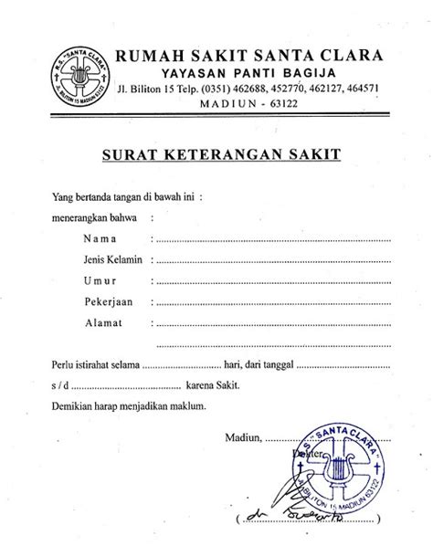 Surat Izin Dokter Kosong Pdf Homecare24 Riset