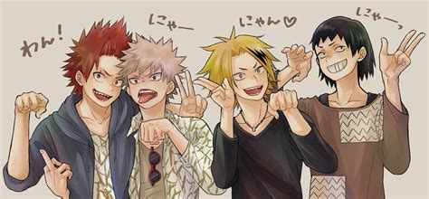 Kirishima And Bakugou And Kaminari And Sero Boku No Academia Buko No Hero Academia Kirishima Eijirou