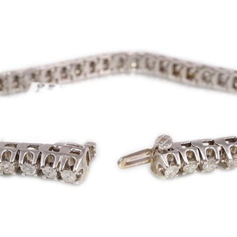 Diamond White Gold Tennis Bracelet 14k Grimal Jewelry