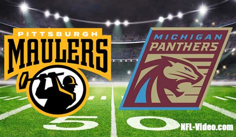 Pittsburgh Maulers Vs Michigan Panthers Full Game Replay Usfl Week