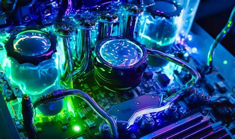 premium photo  closeup   liquid cooling system keeping