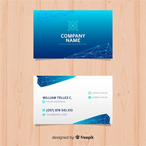 Technology Business Card Template Free Vector