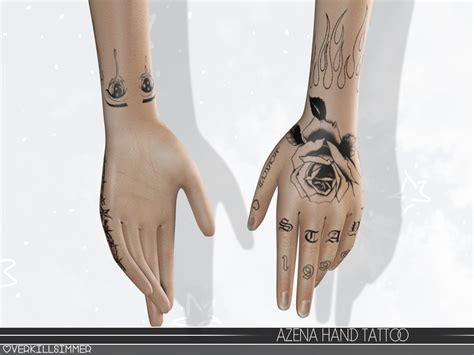 Azena Left Hand Tattoos Overkill Simmer In Sims Tattoos