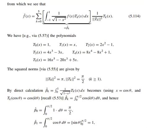 An Example Of Orthogonal Polynomial Least Squares Approximation