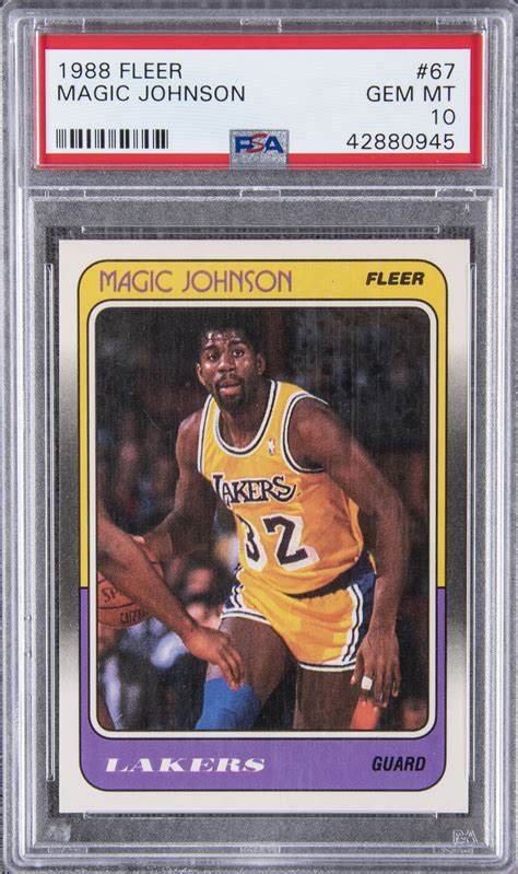 Lot Detail 1988 89 Fleer 67 Magic Johnson PSA GEM MT 10