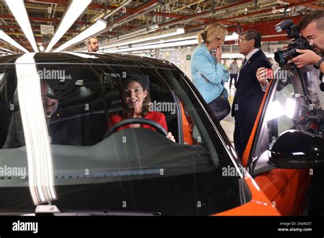 The Minister Of Industry Trade And Tourism Reyes Maroto Tests A Car