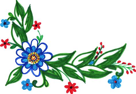 8 Colorful Flower Corner (PNG Transparent) Vol.2 | OnlyGFX.com