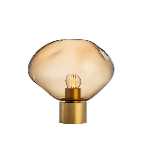 Crystal Stone Bordlampe Kakao Messing Fot E27 Th Thormodsen Jr AS