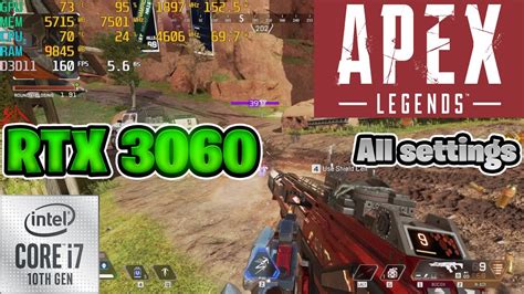 Apex Legends RTX 3060 12GB Intel I7 10700F 1080p Ultra Medium And