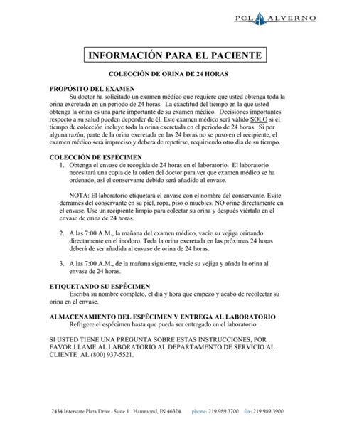 información para el paciente