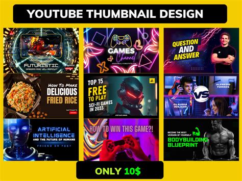 Attractive Eye Catchy Youtube Thumbnail Designe For High Clickbait Upwork