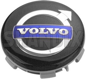 Skandix Shop Volvo Parts Wheel Center Cap Black For Genuine Light