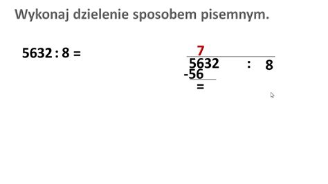 Dzielenie Pisemne Liczby Wielocyfrowej Przez Przyk Ad Youtube