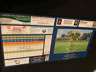 Pete Dye Signed Scorecard Autographed Golf Course Designer Yorktown G C ...