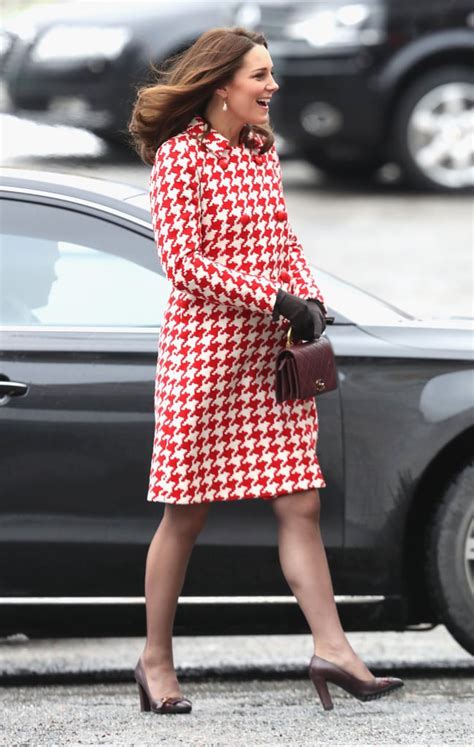 Red And White Houndstooth Coat Kate Middleton S Best Coats From Over