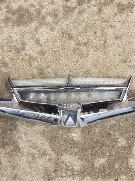 1957 Ford Fairlane Chrome Trunk V Ornament With Emblem Ebay