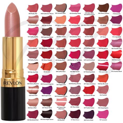 Revlon Super Lustrous Lipstick Swatches