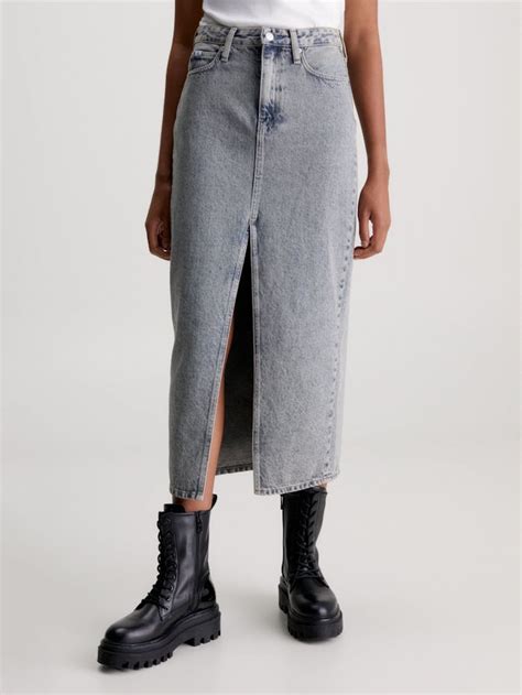 Denim Maxi Skirt Calvin Klein