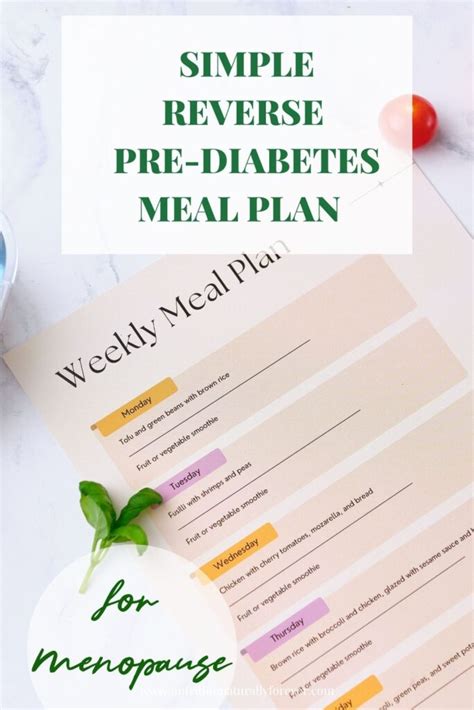 Simple Reverse Pre Diabetes Meal Plan For Menopause Nutrition