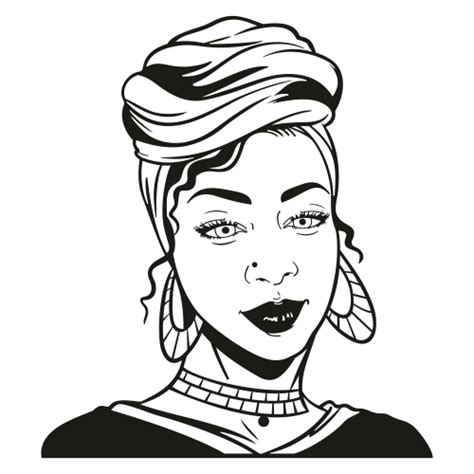 Afro Woman Turban Svg Stylish Head Wrap Designs