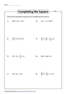 solving quadratic equations quiz