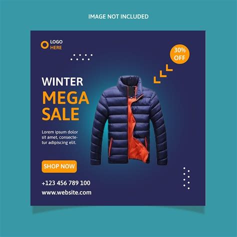 Premium Vector Winter Jacket Sale Facebook Cover Banner Template