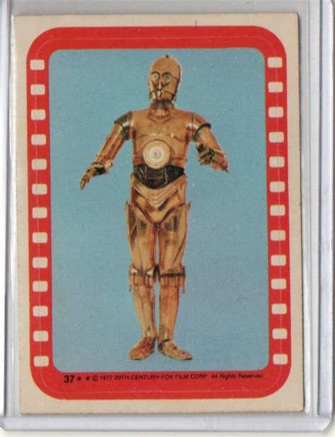 Topps Star Wars Movie Sticker Card C Po Etsy