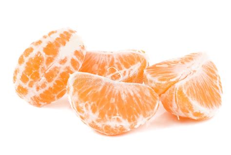 Foto Do Tangerine Fresco De Quatro Partes Imagem De Stock Imagem De