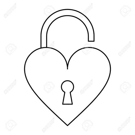 Heart Lock Drawing at GetDrawings | Free download