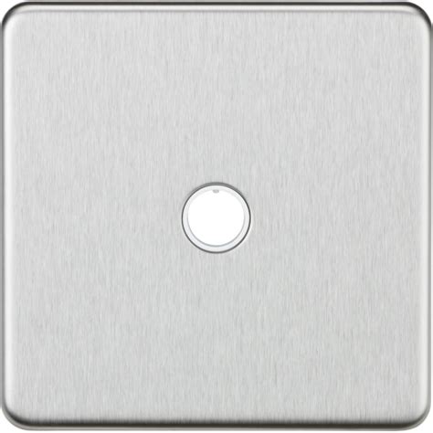 Knightsbridge 20a Flex Outlet Plate Brushed Chrome Sf8342bc Uk