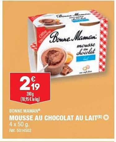 Promo Bonne Maman Mousse Au Chocolat Au Lait Chez Aldi Icatalogue Fr