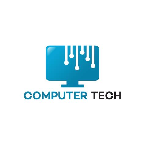 Premium Vector Computer Technology Logo Template Designs Computer