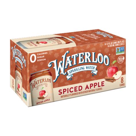 Waterloo Spiced Apple Flavored Sparkling Water Cans Pk Fl Oz