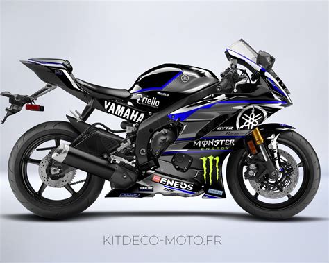 Kit déco Yamaha R6 GYTR Bleu Kitdeco moto fr