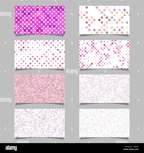 Abstract dot pattern card background template set Stock Vector Image ...