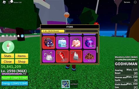 Blox Fruits 2550 Lvl GodHuman MAX Mammoth Fruit Blizzard Fruit Pain