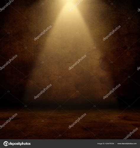 Render Grunge Interior Spotlight Shining Stock Photo Kjpargeter