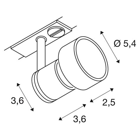 Spot GU10 Pour Rail 1 Allumage Blanc PURI TRACK SLV Projecteurs Pour