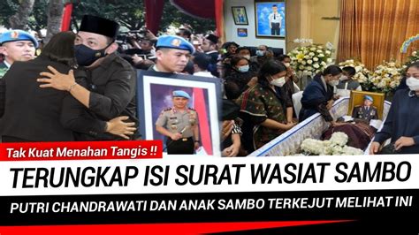 Mengejutkan Isi Surat Wasiat Ferdy Sambo Bikin Putri Candrawati Dan