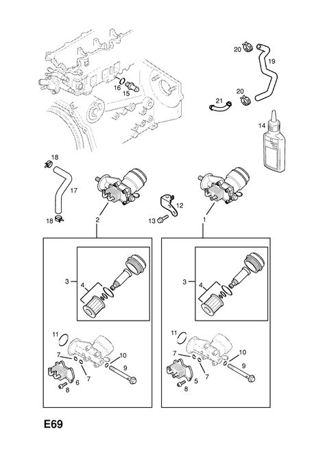 Opel Astra H Oil Cooler Pipes And Hoses Epc Online Webautocats